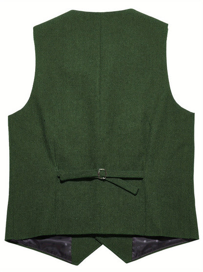 Emmett | Herringbone Tailored Waistcoat