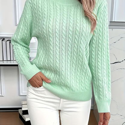 Lorelei | Cable-Knit Round Neck Sweater