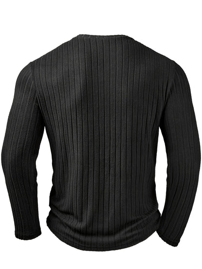 Bryce | Ribbed V-Neck Long Sleeve Top
