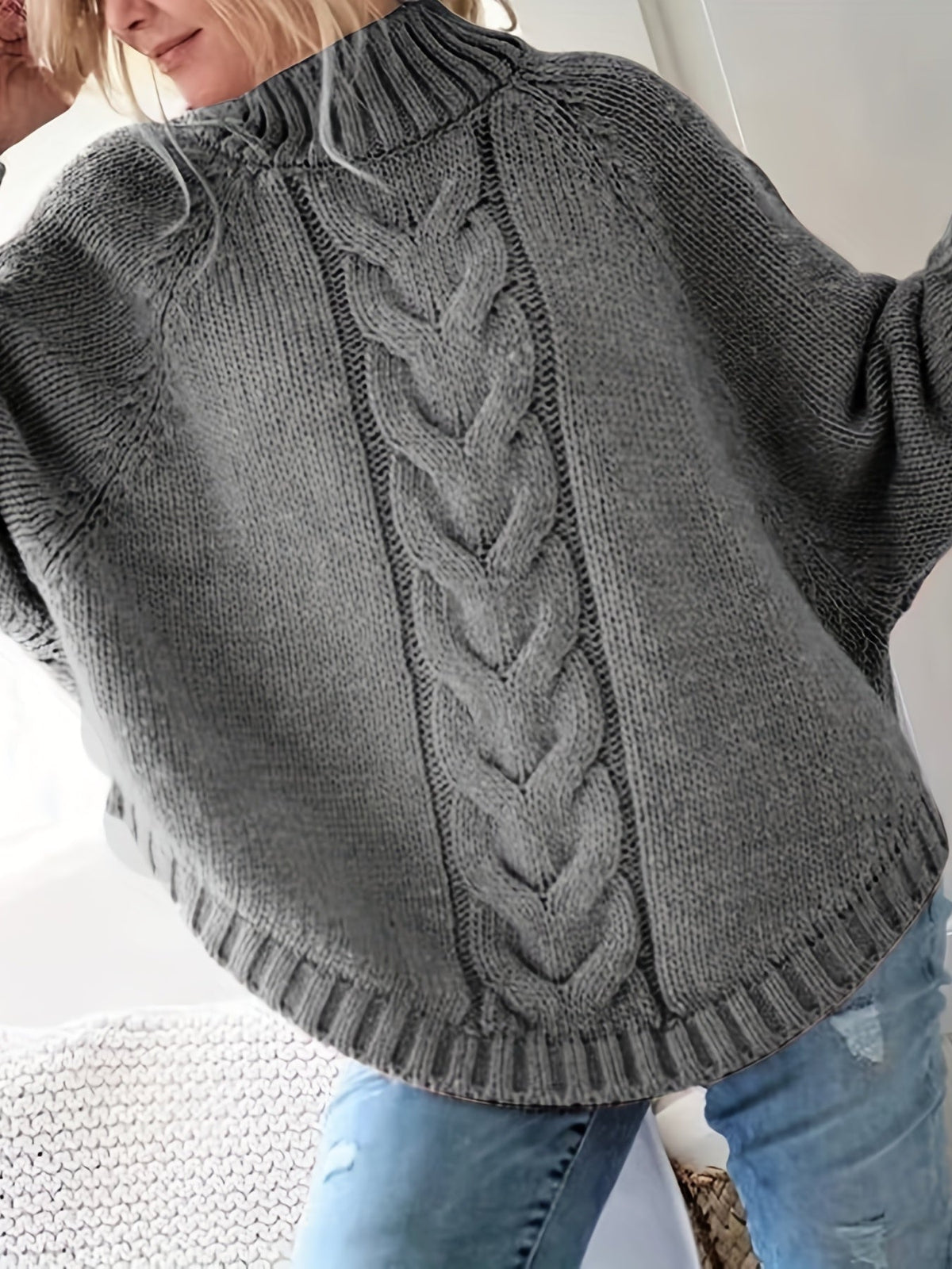 Judith | Cable-Knit High-Neck Sweater