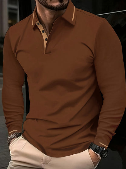 Reginald | Refined Long-Sleeve Polo Shirt