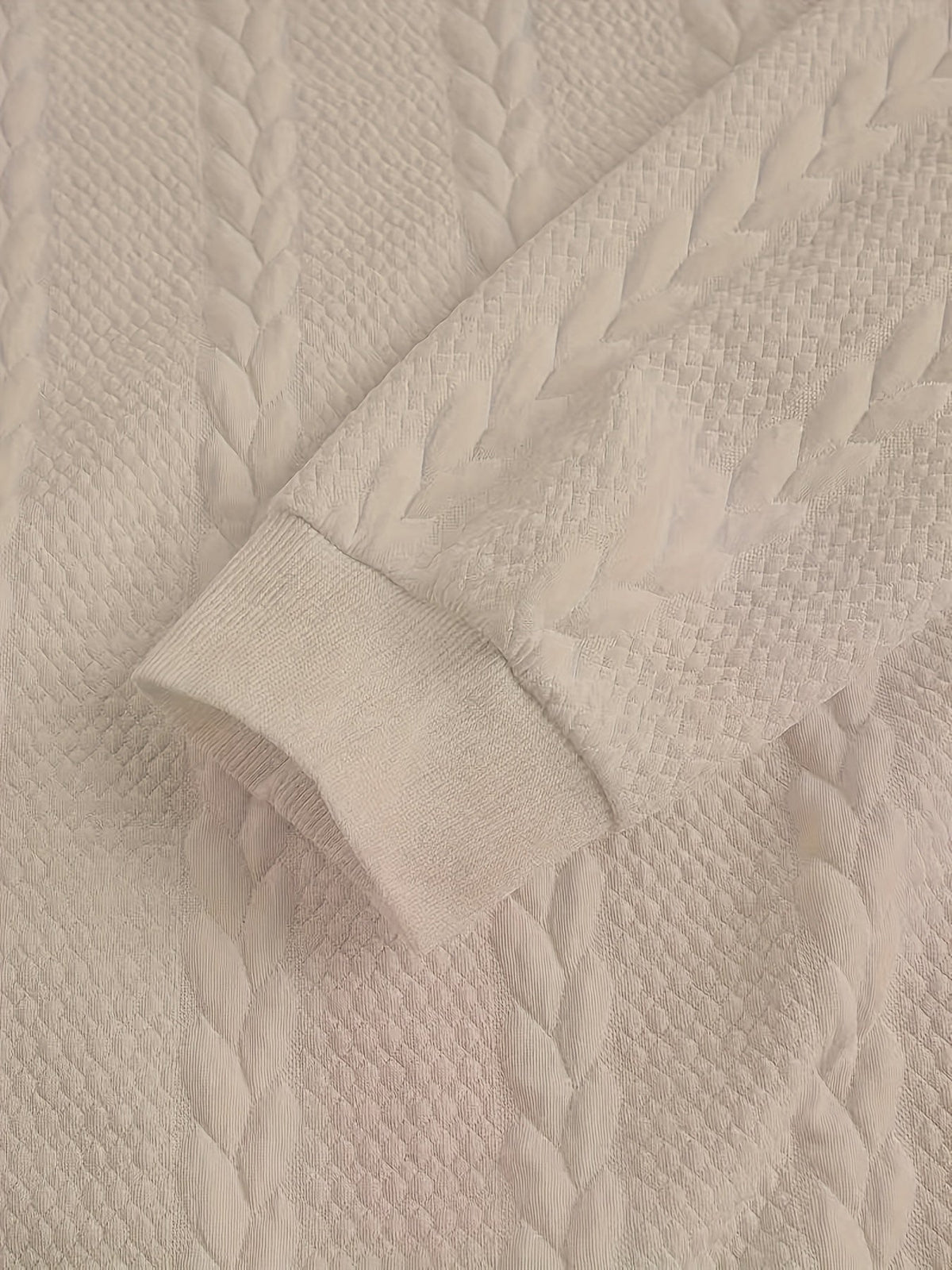 Brennan | Textured High-Neck Sweatshirt