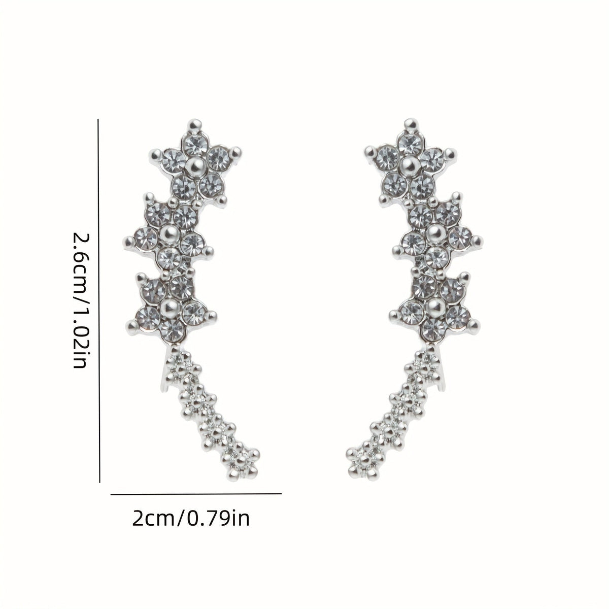 Constance | Timeless Floral Climber Earrings