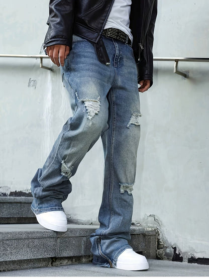 Baxter | Relaxed Straight-Leg Distressed Jeans