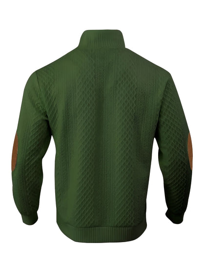 Gabriel | Textured Stand-Collar Jumper