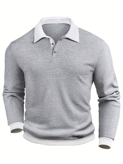 Winston | Textured Long-Sleeve Polo Shirt