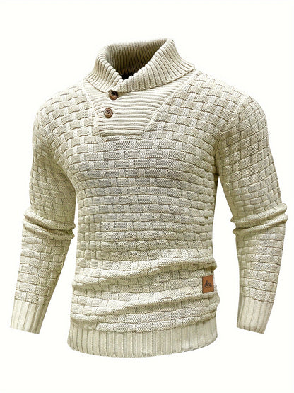Barrett | Textured Shawl-Collar Jumper