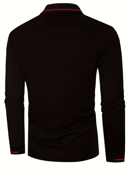 Reginald | Refined Long-Sleeve Polo Shirt