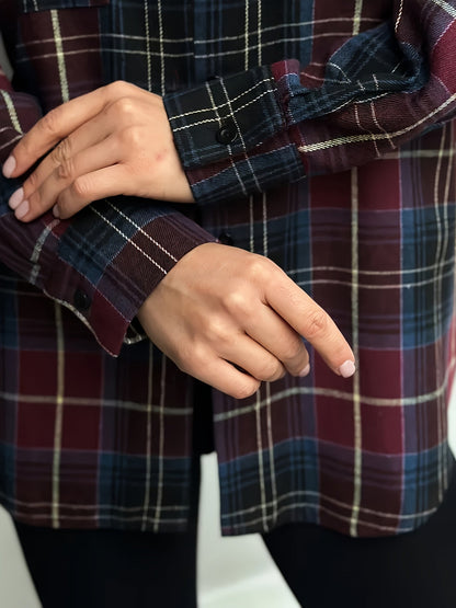 Danica | Longline Checked Shirt