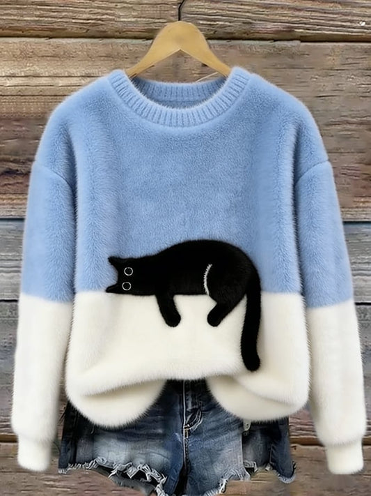 Bridget | Women's Sweatshirt with Cat Design