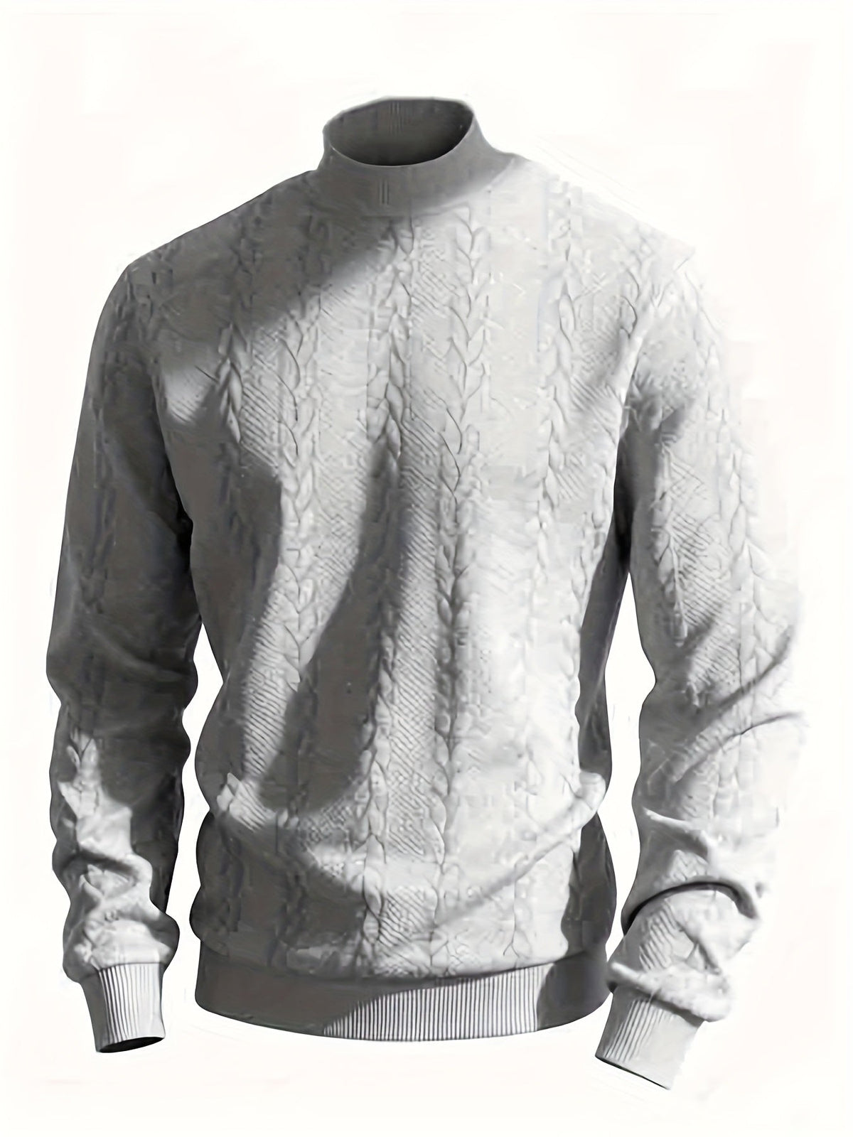 Brennan | Textured High-Neck Sweatshirt