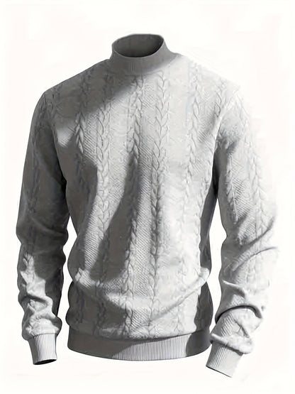 Brennan | Textured High-Neck Sweatshirt