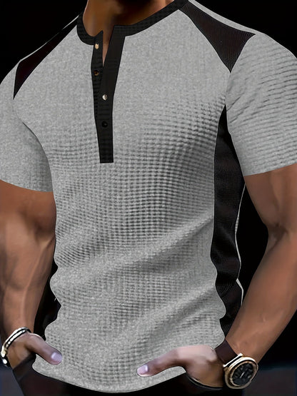 Bradford | Textured Contrast Henley