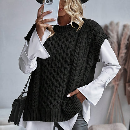 Colette | Cable-Knit Sleeveless Vest