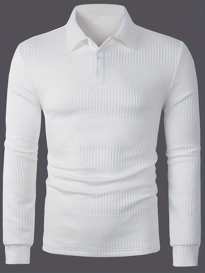 Clifford | Textured Long Sleeve Polo Shirt