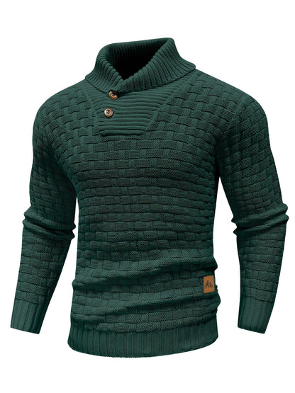 Barrett | Textured Shawl-Collar Jumper