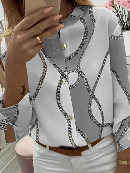 Vivien | Chain-Print Statement Blouse
