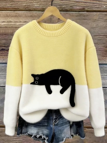 Bridget | Women's Sweatshirt with Cat Design