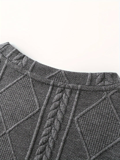 Clifford | Textured Knit-Look Long Sleeve Top