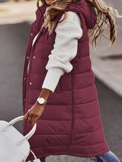 Flora | Longline Hooded Padded Gilet