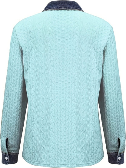 Melanie | Textured Contrast Cardigan