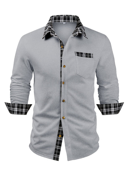 Curtis | Textured Contrast-Trim Shirt