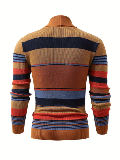 Rupert | Striped Shawl-Collar Cardigan