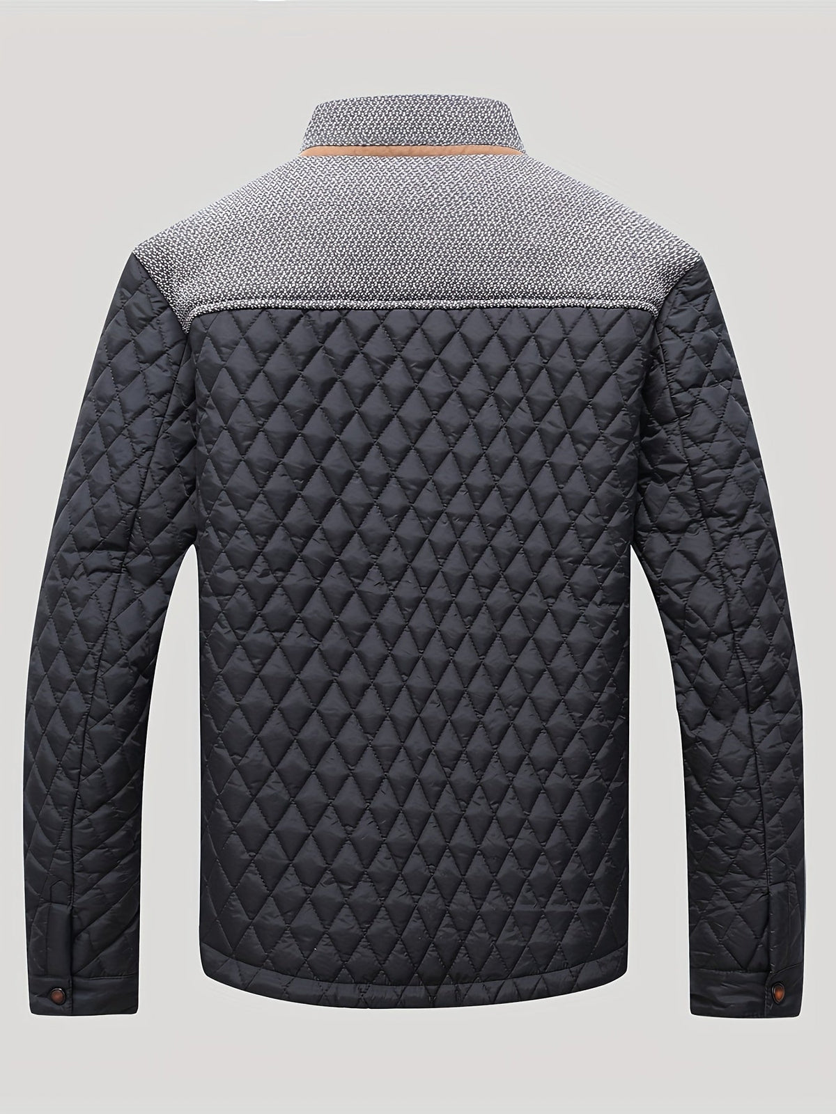 Nigel | Textured Quilted Stand-Collar Jacket