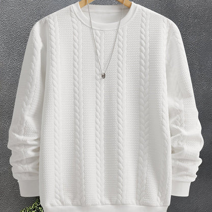 Maddox | Textured Crew Neck Sweatshirt