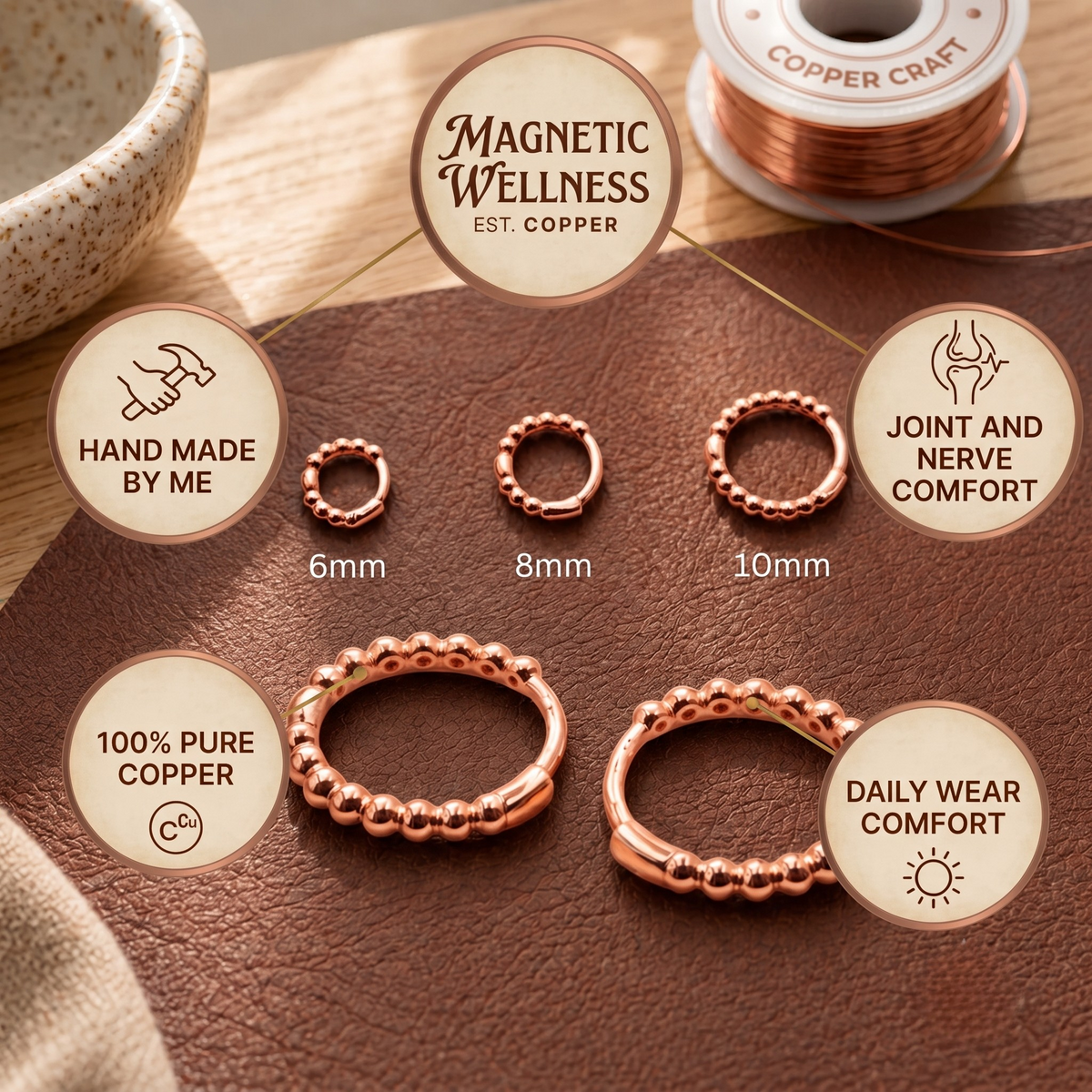 Ethal's Smal Copper Earrings