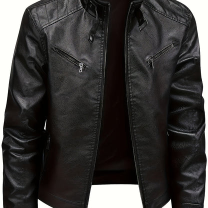 Damon | Classic Stand-Collar Moto Jacket