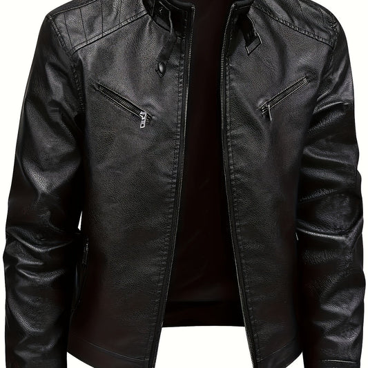 Damon | Classic Stand-Collar Moto Jacket