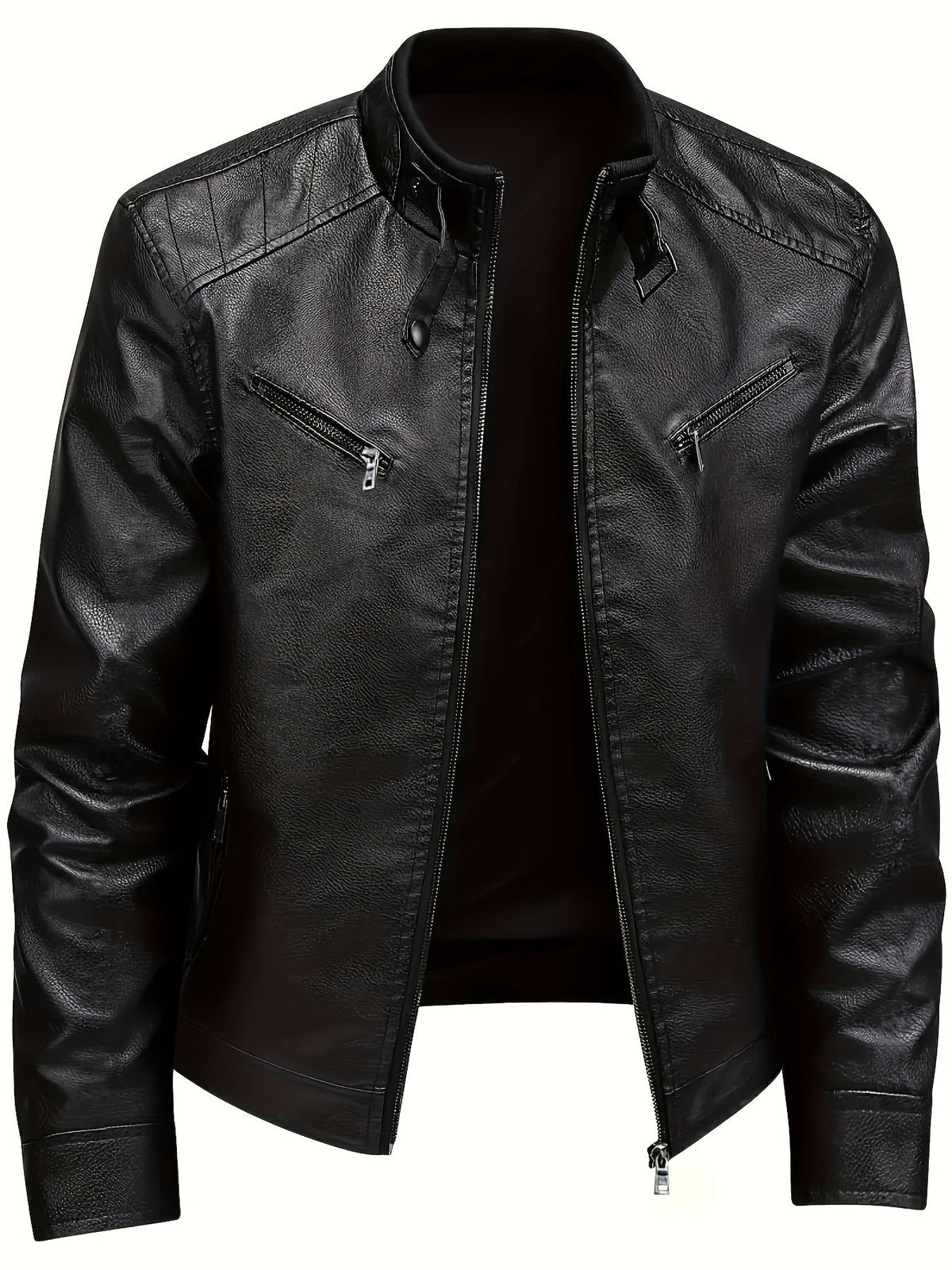 Damon | Classic Stand-Collar Moto Jacket