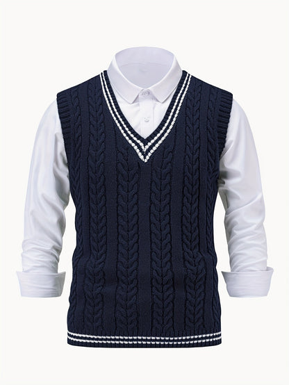 Lionel | Classic Cable-Knit Sweater Vest