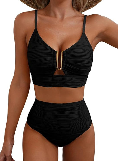 Adeline | Elegant High-Waisted Bikini Set