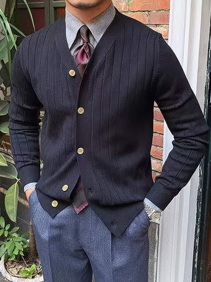 Alistair | Ribbed Button-Up Cardigan