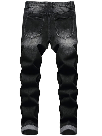 Kingsley | Rugged Distressed Straight Jeans