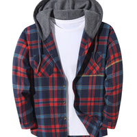 Navy blue and red
