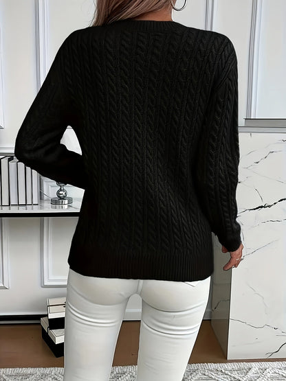 Lorelei | Cable-Knit Round Neck Sweater