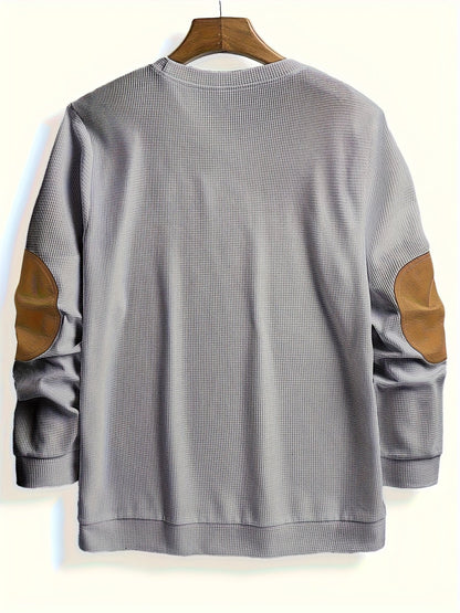 Oliver | Elbow-Patch Waffle-Knit Jumper
