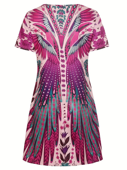 Willa | Bohemian Print A-Line Dress