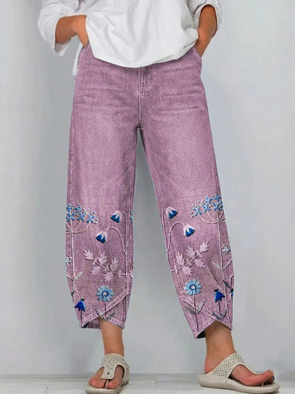 Georgina | Casual Floral Loose Pants