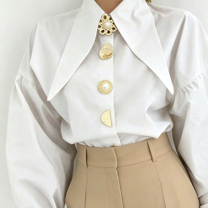 Vivienne | Statement Lapel Blouse