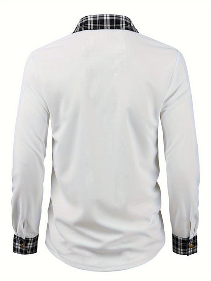 Curtis | Textured Contrast-Trim Shirt