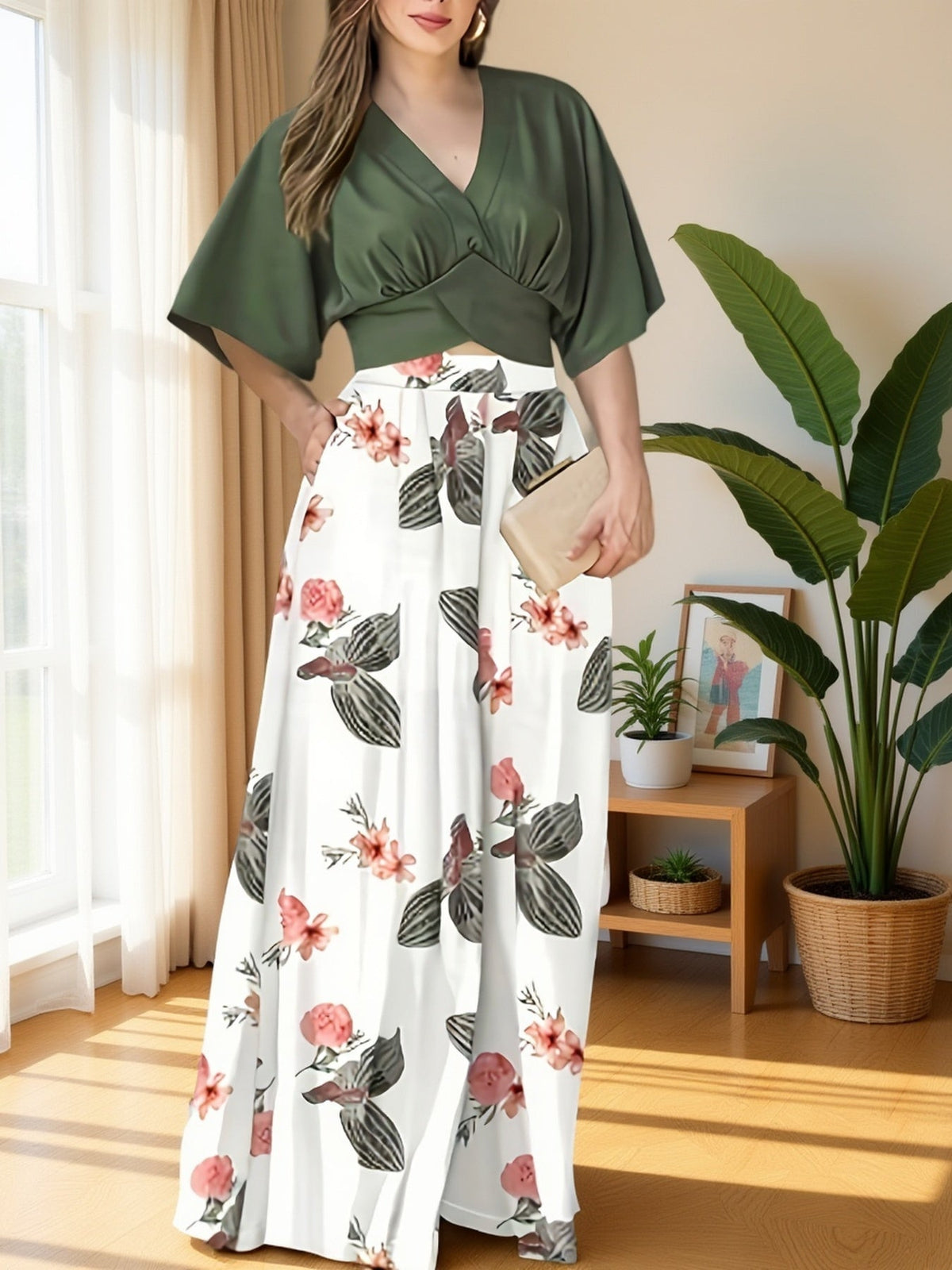 Marlena | Elegant Floral Two-Piece Set