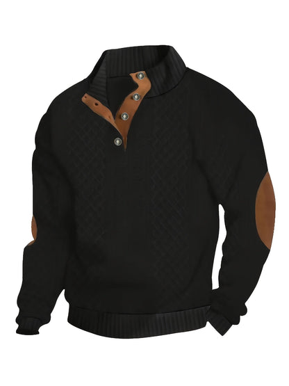 Gabriel | Textured Stand-Collar Jumper