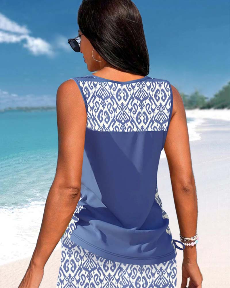 Sylvia - Tankini Featuring Geometric Print