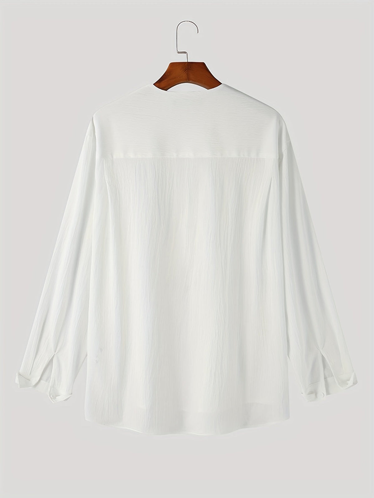 Nigel | Collarless V-Neck Shirt