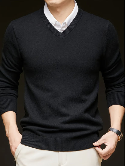 Nigel | Refined V-Neck Jumper
