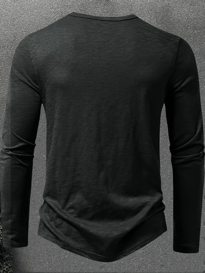 Rhys | Button-Placket Long-Sleeve Henley